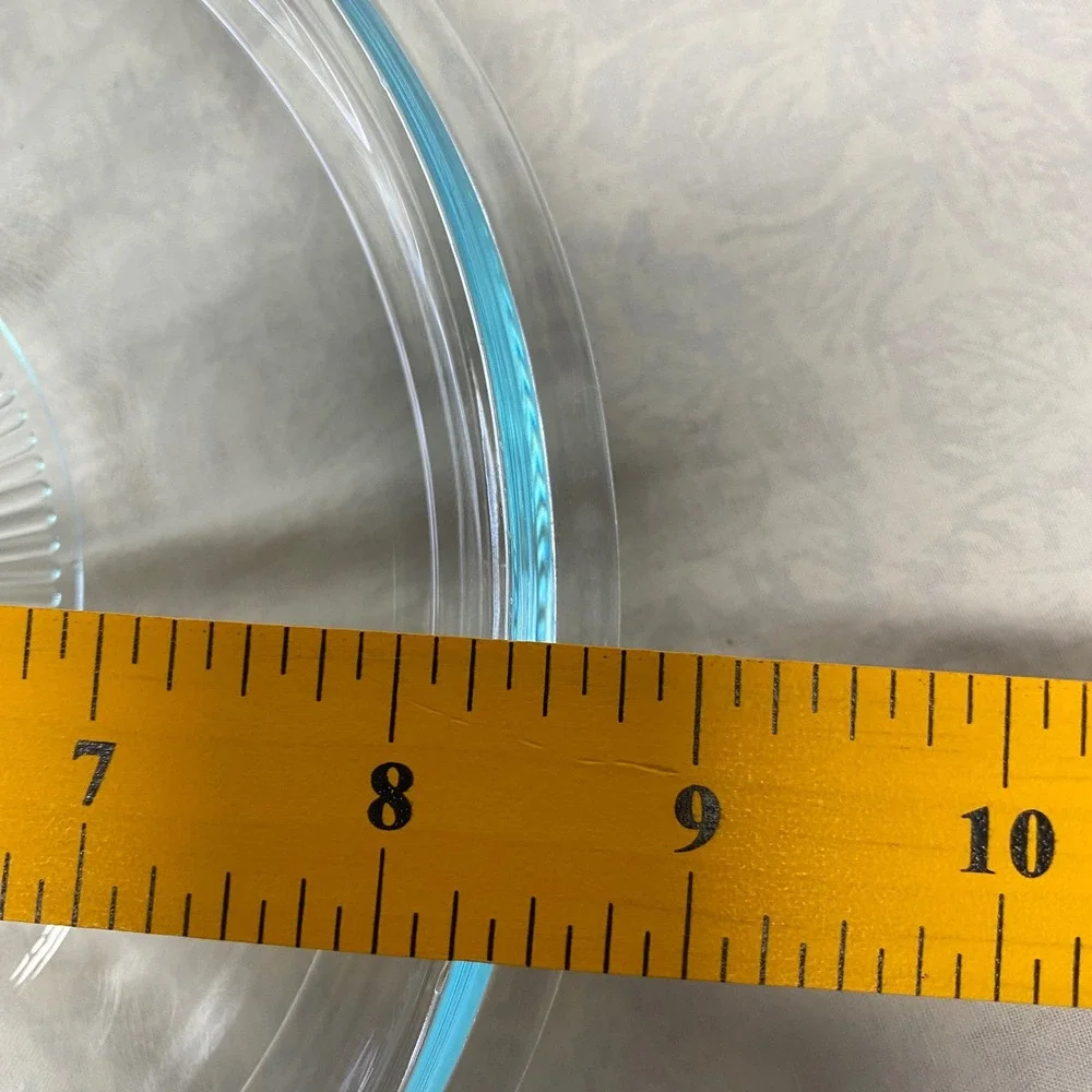 Vintage Pyrex G1C Starburst Blue Tint Clear Glass Replacement Lid 9